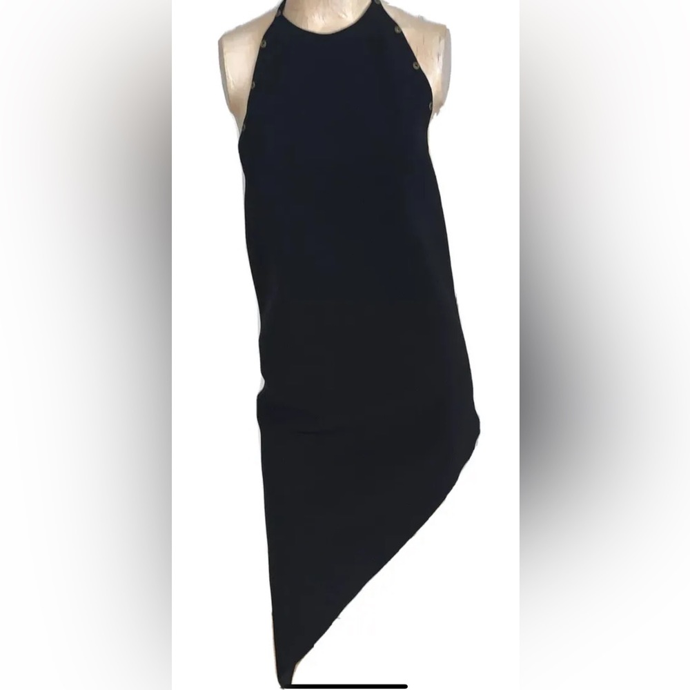 Anthony Vaccarello Black Asymmetrical Eyelet Techno Size 38
